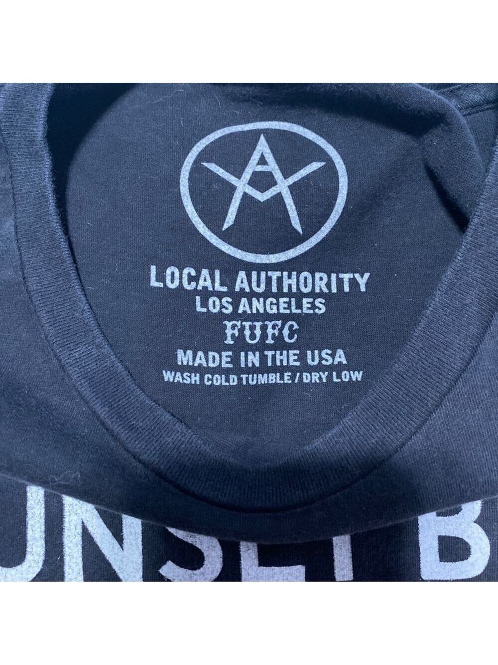 Local Authority men’s Black Pink Sunset Blvd. Short Sleeve Tee S - Picture 2 of 6